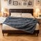 740GSM Soft Plush Fuzzy Luxury Faux Wolf Fur Blanket for Sofa-Gray